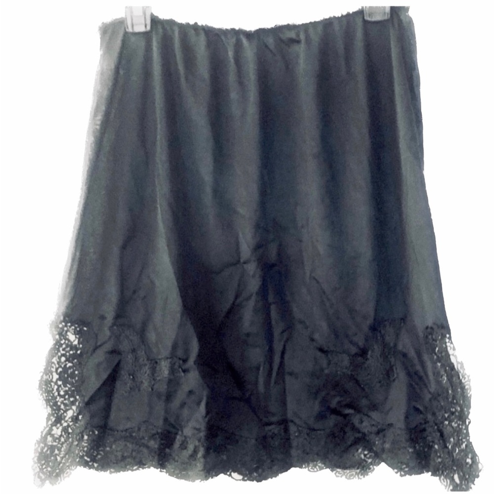 Vintage Slimtite satin lace trim slip skirt - Picture 4 of 16
